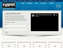Tablet Screenshot of cygnetstamping.com